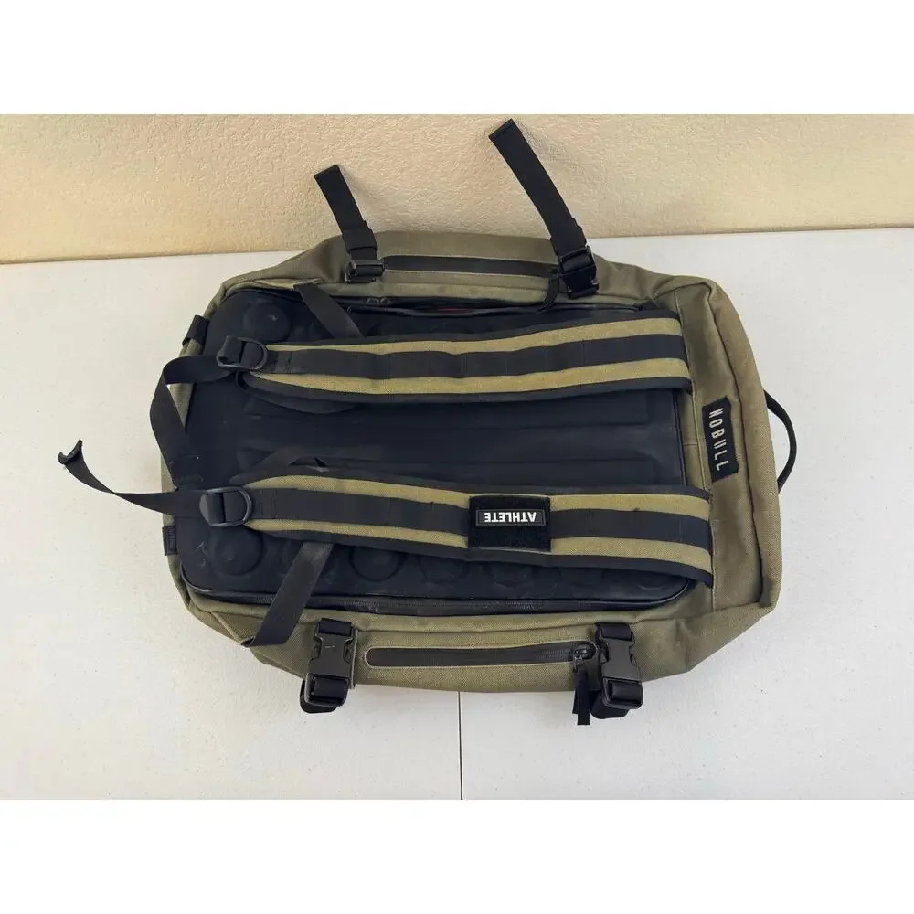 Nobull Canvas Backpack Gym Bag Laptop Carrier Green Distressed